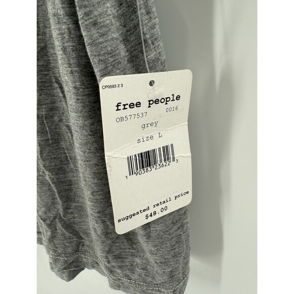 New W Tags Free People We The Free "The It" Gray Muscle Tank Size LARGE - Picture 5 of 14